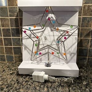 Target Multi Color LED Silver Wire Star Tree Topper  New